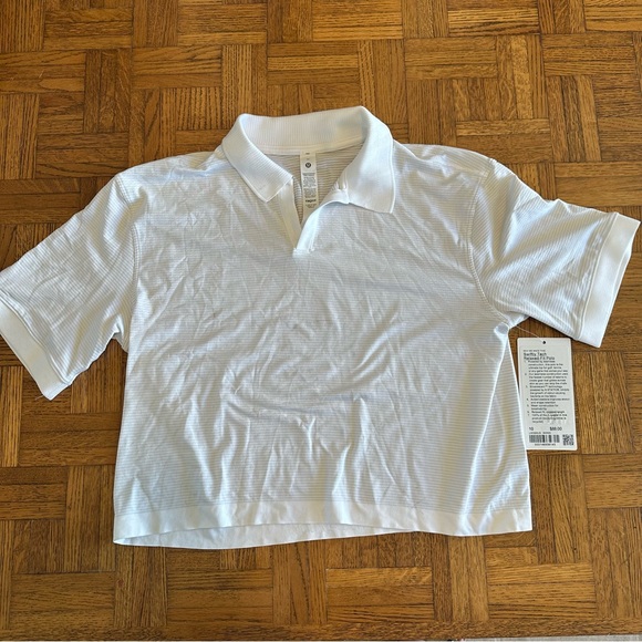 lululemon athletica Tops - NWT Lululemon Swiftly Tech Relaxed-Fit Polo Shirt Size 10 Cropped White